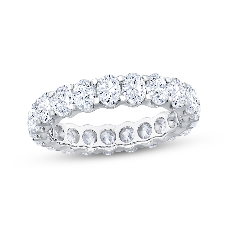 Main Image 1 of Oval-Cut Diamond Eternity Ring 3 ct tw 14K White Gold