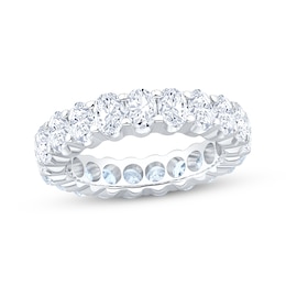 Oval-Cut Diamond Eternity Ring 4 ct tw 14K White Gold