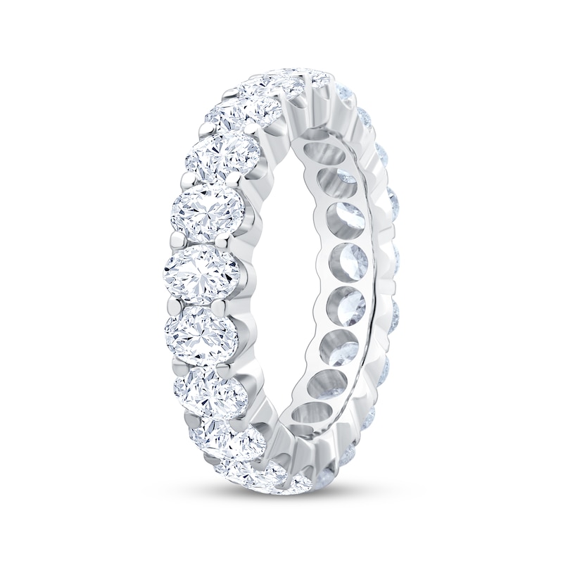 Oval-Cut Diamond Eternity Ring 4 ct tw 14K White Gold