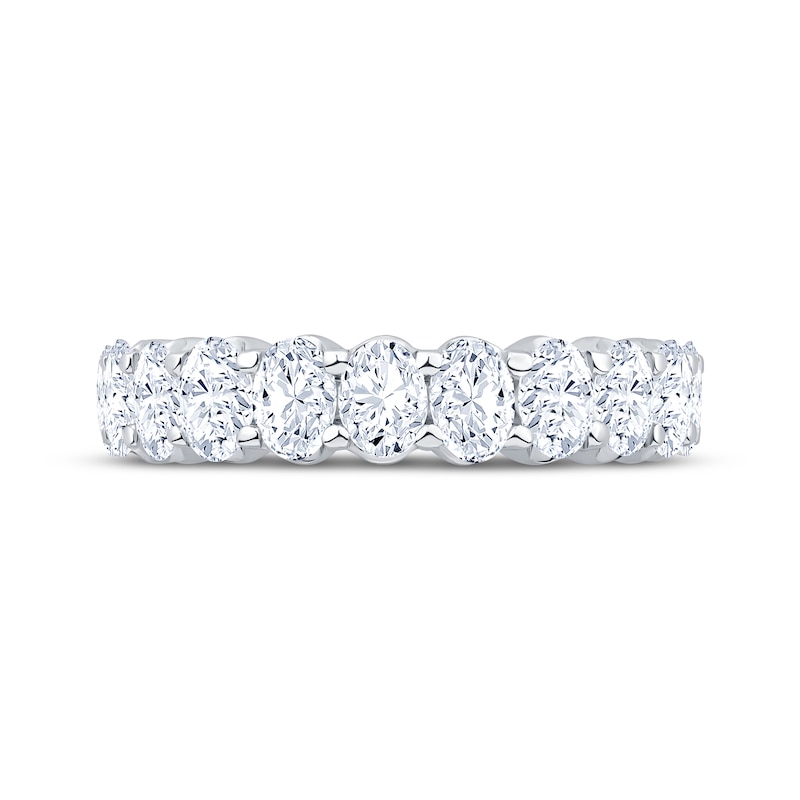 Oval-Cut Diamond Eternity Ring 4 ct tw 14K White Gold