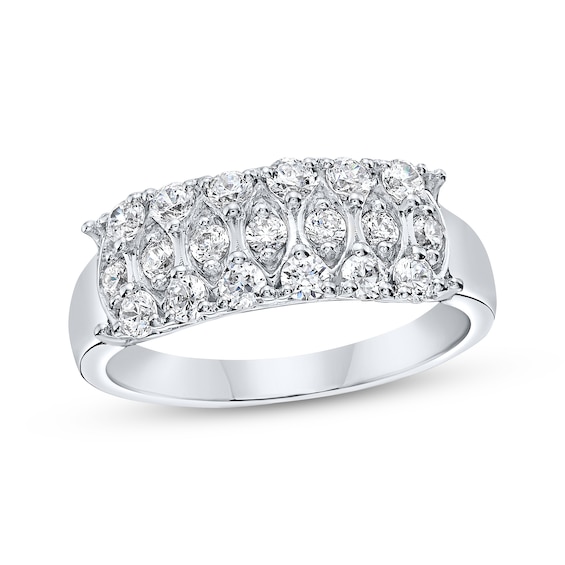 Diamond Anniversary Ring 3/4 ct tw 14K White Gold