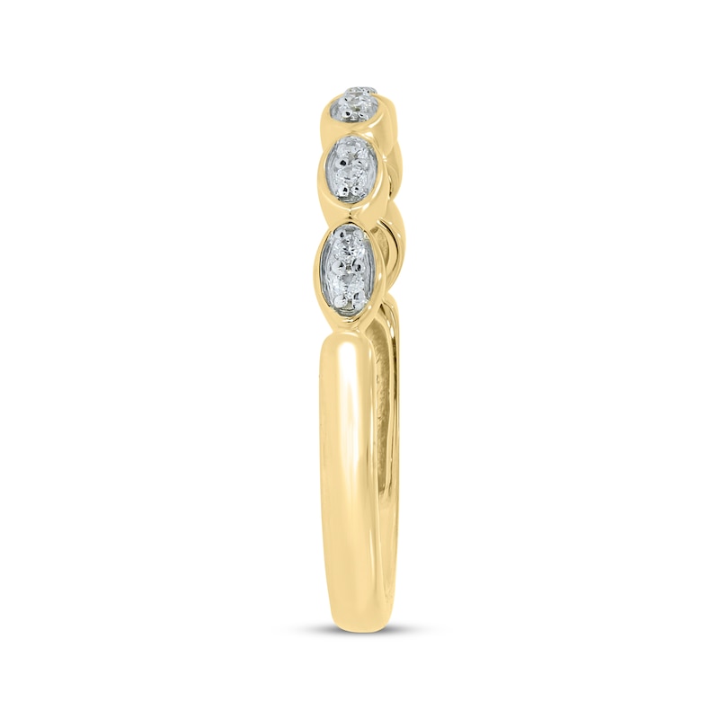 Main Image 2 of Diamond Anniversary Ring 1/10 ct tw 10K Yellow Gold