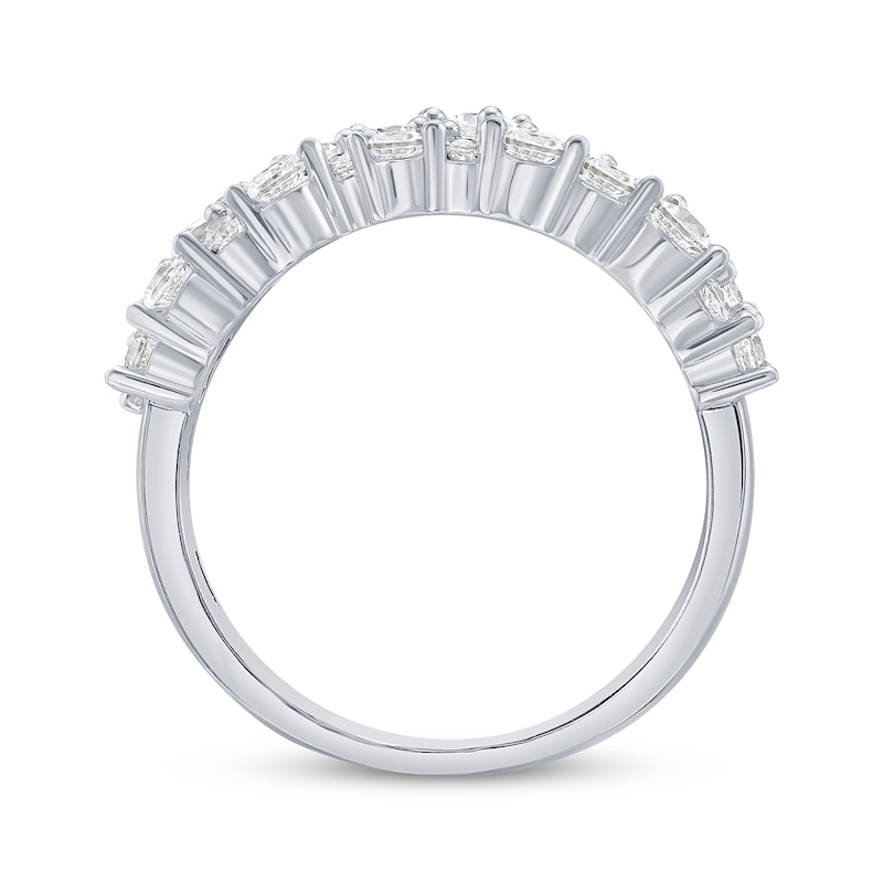 Diamond Staggered Anniversary Ring 1 ct tw 14K White Gold