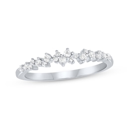 Now + Forever Diamond Scatter Anniversary Ring 1/5 ct tw 10K White Gold