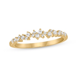 Now + Forever Diamond Scatter Anniversary Ring 1/5 ct tw 10K Yellow Gold