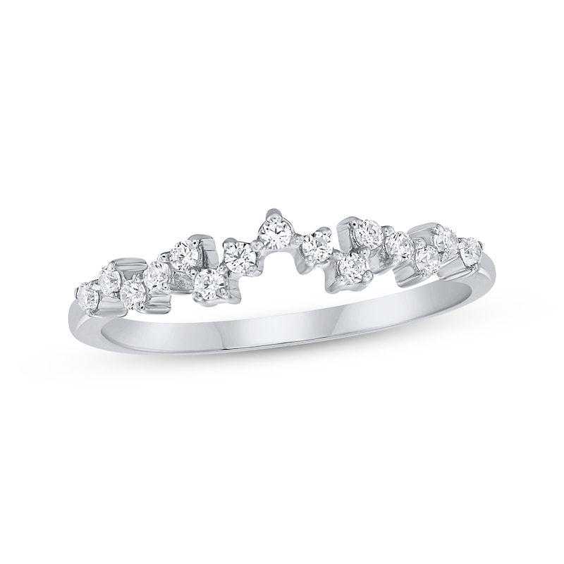 Main Image 1 of Diamond Scatter Anniversary Ring 1/5 ct tw 10K White Gold