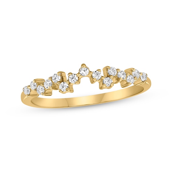 Diamond Scatter Anniversary Ring 1/5 ct tw 10K Yellow Gold