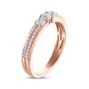 Thumbnail Image 2 of Diamond Three-Stone Anniversary Ring 1/2 ct tw 14K Rose Gold