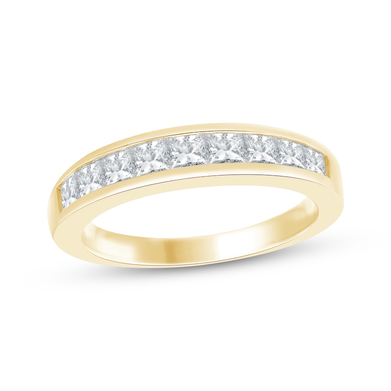 Main Image 1 of Princess-Cut Diamond Channel-Set Anniversary Ring 1 ct tw 14K Yellow Gold