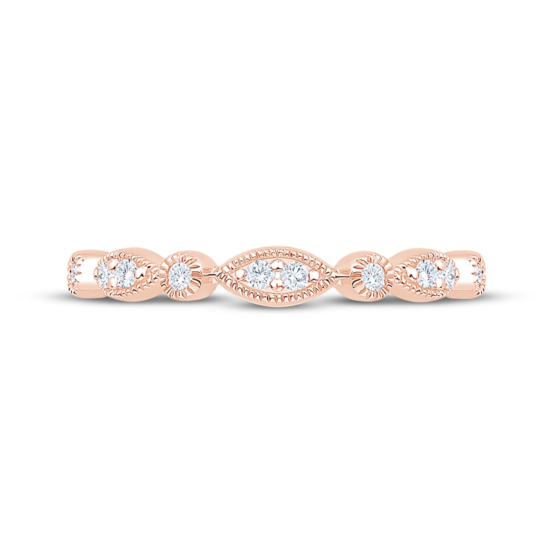 Main Image 3 of Now + Forever Diamond Milgrain Anniversary Ring 1/10 ct tw 10K Rose Gold