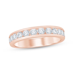 Now + Forever Diamond Channel Anniversary Ring 1 ct tw 14K Rose Gold