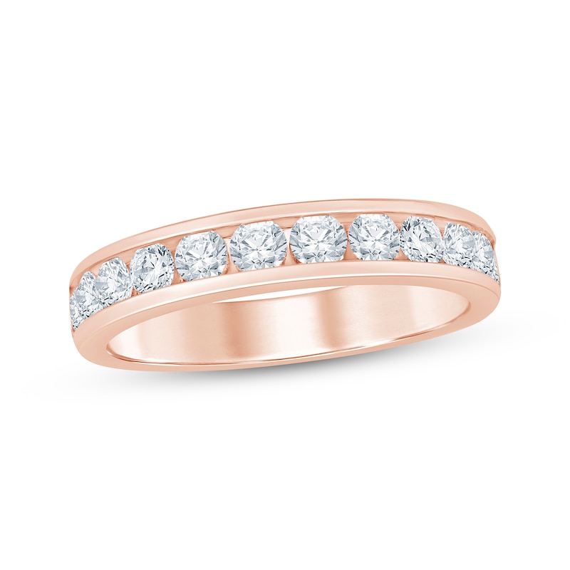 Main Image 1 of Now + Forever Diamond Channel Anniversary Ring 1 ct tw 14K Rose Gold