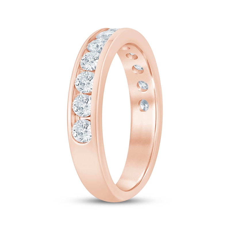 Main Image 2 of Now + Forever Diamond Channel Anniversary Ring 1 ct tw 14K Rose Gold