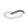 Thumbnail Image 0 of Black & White Diamond Contour Ring 1/4 ct tw 10K White Gold