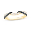 Thumbnail Image 1 of Now + Forever Black & White Diamond Twist Contour Ring 1/3 ct tw 10K Yellow Gold