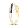 Thumbnail Image 2 of Now + Forever Black & White Diamond Twist Contour Ring 1/3 ct tw 10K Yellow Gold