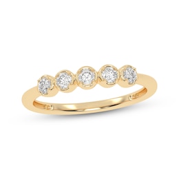 Now + Forever Diamond Five-Stone Anniversary Ring 1/6 ct tw 10K Yellow Gold