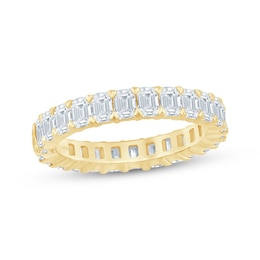 Monique Lhuillier Bliss Emerald-Cut Lab-Grown Diamond Eternity Ring 3 ct tw 18K Yellow Gold