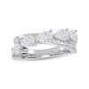 Thumbnail Image 1 of Lab-Grown Diamonds by KAY Pear-Shaped Crossover Anniversary Ring 1-1/4 ct tw 14K White Gold