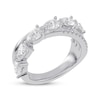 Thumbnail Image 2 of Lab-Grown Diamonds by KAY Pear-Shaped Crossover Anniversary Ring 1-1/4 ct tw 14K White Gold