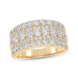 Lab-Grown Diamonds by KAY Five-Row Anniversary Ring 2 ct tw 14K Yellow Gold