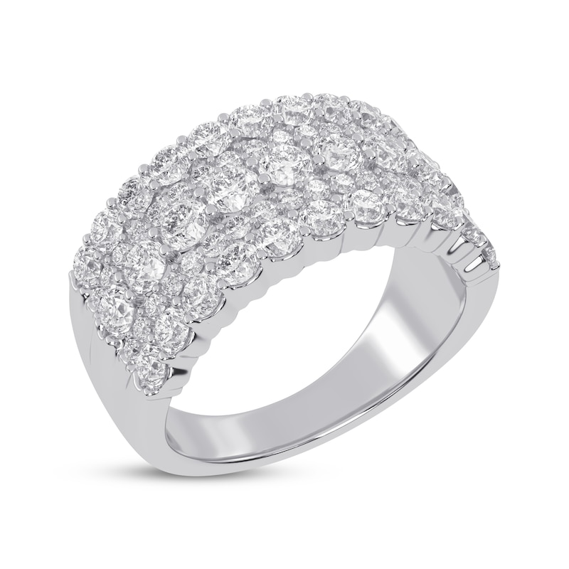 Lab-Created Diamonds by KAY Five-Row Anniversary Ring 2 ct tw 14K White Gold