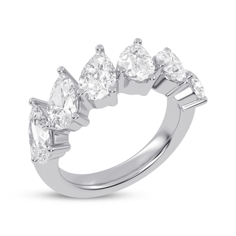 Main Image 2 of Lab-Grown Diamonds by KAY Pear-Shaped Anniversary Ring 3 ct tw 14K White Gold