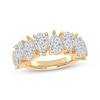 Thumbnail Image 1 of Now + Forever Lab-Grown Diamonds Pear-Shaped Alternating Anniversary Ring 4 ct tw 14K Yellow Gold