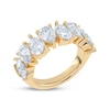 Thumbnail Image 2 of Now + Forever Lab-Grown Diamonds Pear-Shaped Alternating Anniversary Ring 4 ct tw 14K Yellow Gold