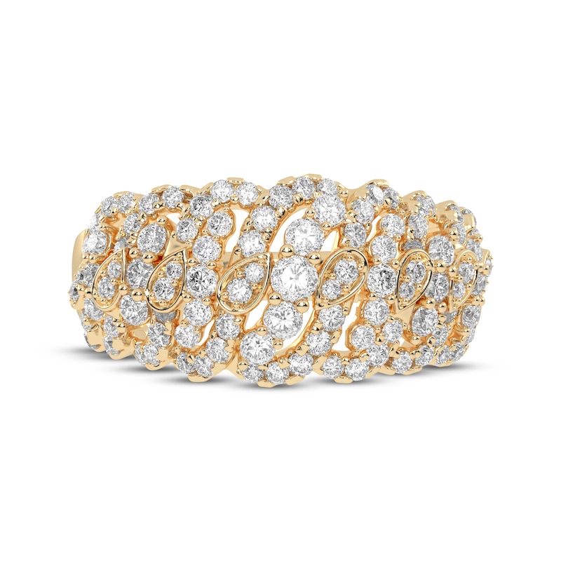 Main Image 3 of Diamond Swirl Anniversary Ring 3/4 ct tw 14K Yellow Gold