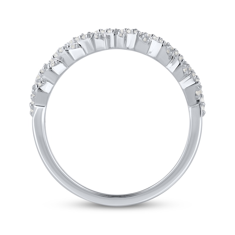 Main Image 3 of Diamond Twist Anniversary Ring 1/5 ct tw 10K White Gold