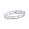 Thumbnail Image 0 of Baguette & Round-Cut Diamond Two-Row Anniversary Ring 1/4 ct tw 10K White Gold