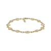 Thumbnail Image 2 of Italian Brilliance Diamond-Cut Diamond-Shaped Link Bracelet 14K Yellow Gold 8.5&quot;