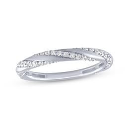 Diamond Twist Anniversary Ring 1/4 ct tw 10K White Gold