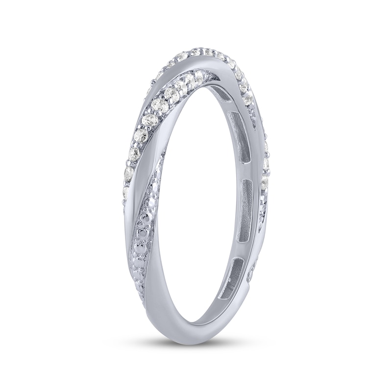 Main Image 2 of Diamond Twist Anniversary Ring 1/4 ct tw 10K White Gold