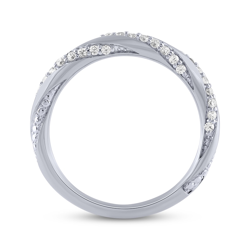 Main Image 3 of Diamond Twist Anniversary Ring 1/4 ct tw 10K White Gold