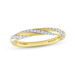 Now + Forever Diamond Twist Anniversary Ring 1/4 ct tw 10K Yellow Gold