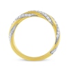 Thumbnail Image 3 of Diamond Twist Anniversary Ring 1/4 ct tw 10K Yellow Gold