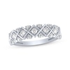 Thumbnail Image 1 of Diamond Geometric Anniversary Ring 1/2 ct tw 14K White Gold