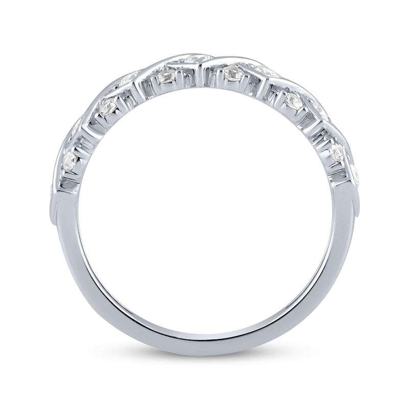 Main Image 3 of Now + Forever Diamond Geometric Anniversary Ring 1/2 ct tw 14K White Gold