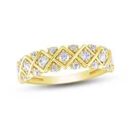 Now + Forever Diamond Geometric Anniversary Ring 1/2 ct tw 14K Yellow Gold