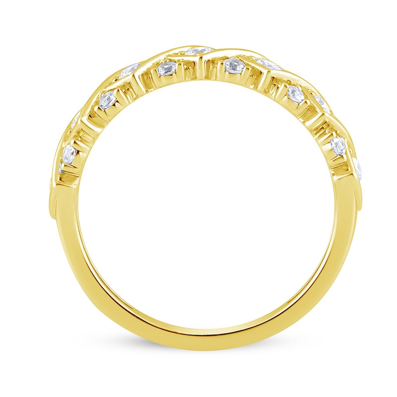 Main Image 3 of Now + Forever Diamond Geometric Anniversary Ring 1/2 ct tw 14K Yellow Gold