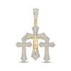 Thumbnail Image 1 of Men's Diamond Three Crosses Crucifix Charm 2 ct tw 10K Yellow Gold