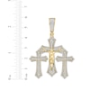 Thumbnail Image 3 of Men's Diamond Three Crosses Crucifix Charm 2 ct tw 10K Yellow Gold