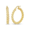 Thumbnail Image 1 of Beaded Hoop Earrings 10K Yellow Gold 20mm