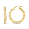 Thumbnail Image 3 of Beaded Hoop Earrings 10K Yellow Gold 20mm