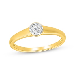 Multi-Diamond Promise Ring 1/10 ct tw 10K Yellow Gold