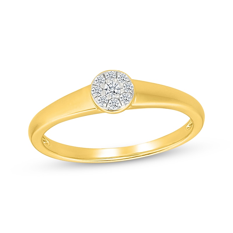 Main Image 1 of Multi-Diamond Promise Ring 1/10 ct tw 10K Yellow Gold