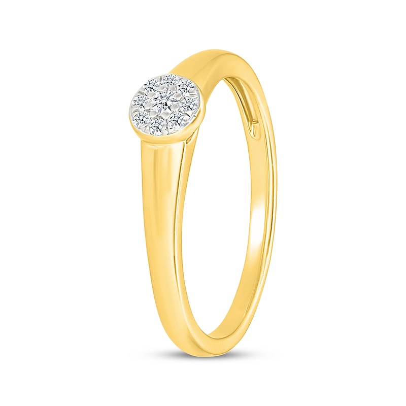 Main Image 2 of Multi-Diamond Promise Ring 1/10 ct tw 10K Yellow Gold