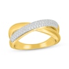 Thumbnail Image 1 of Diamond Crossover Fashion Ring 1/4 ct tw 10K Yellow Gold